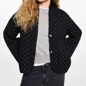 Mango Black Quilted Jacket - Women